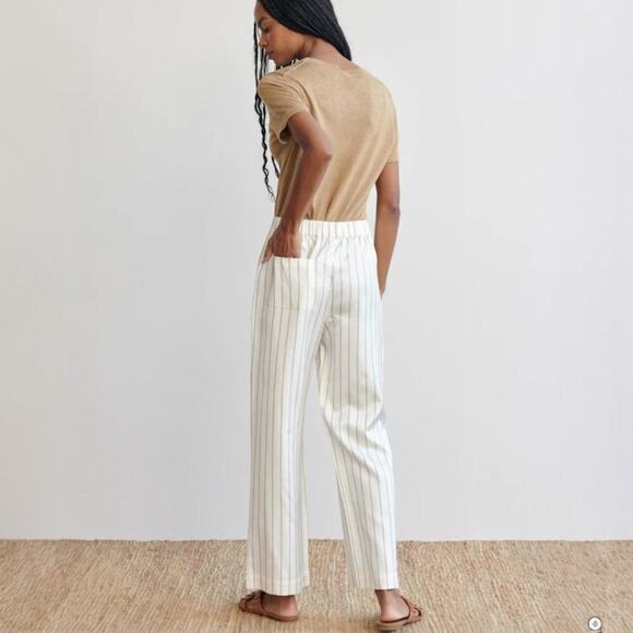 Jenni Kayne Bianca Pant In Honey Stripe Pull On Straight Leg Size XXL - Picture 9 of 13